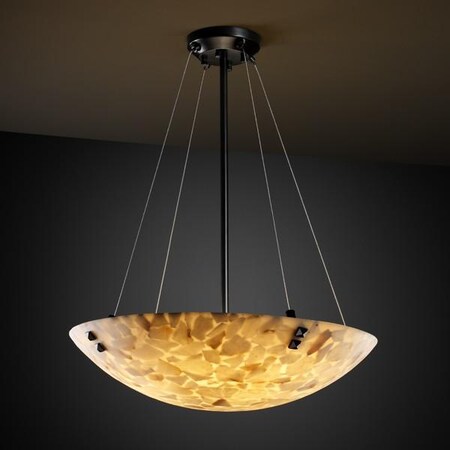 Justice Design ALR-9661-25-MBLK-F2 Justice Design Group - Alabaster Rocks Collection - ALR-9661 - Finials 18" Pendant Bowl - Square Bowl - Pair of Square Finials Finials FamilyCollection